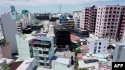 资料照：马尔代夫首都马累的天际线（2018年2月7日） 