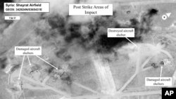 تصویری ماهواره ای از هدف موشک های توماهاک آمریکا