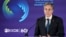 Secretary of State Antony Blinken speaks during a Blue Dot Network Discussion at the Organization for Economic Cooperation and Development's Ministerial Council Meeting, Oct. 5, 2021, in Paris. 
