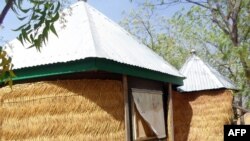 This picture, taken on April 5, 2014, in Tchere shows the hut where Canadian nun Gilberte Bussier was seized in northern Cameroon.