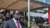 FILE - Malawi's President Lazarus Chakwera (L) and first lady Monica Chakwera depart following his inauguration at the Kamuzu Baracks, at Malawi Defense Force Headquarters, in Lilongwe, July 6, 2020. 