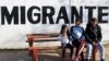 Adimar de Clavarlho Silha, his wife Maria Aparecida Cavarlho Silha and their daughter, a Brazilian family sent to a shelter in Ciudad Juarez while waiting for a court hearing in the U.S. regarding their asylum request, are pictured on Jan. 30, 2020.