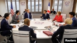 Les chefs d'états du G7 en réunion à Biarritz, le dimanche 25 août 2019 (Photo: Jeff J Mitchell/Pool via REUTERS)