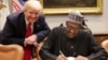 Shugaba Buhari Tare Da Shugaba Trump A Fadar White House