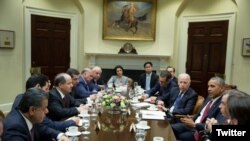 دیدار باراک اوباما و جو بایدن با مسعود بارزانی در واشنگتن