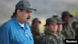 Venezuela's President Nicolas Maduro attends a military exercise in Turiamo, Venezuela, Feb. 3, 2019. (Miraflores Palace/Handout via Reuters)