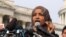 FILE - U.S. Rep. Ilhan Omar, D-Minn., speaks at a news conference at the U.S. Capitol in Washington, Feb. 7, 2019.