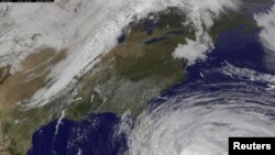 تصویر ناسا از حرکت توفان سندی
