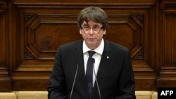 Shugaban yankin Catalonia na kasar Spain Carles Puigdemont