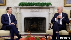 U.S. President Biden meets with Israeli President Herzog, in Washington
