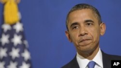 미국 바락 오바마 대통령이 지난해 3월 한국에서 가진 기자회견에서 북한 관련 질문에 답하고 있다. (자료사진)