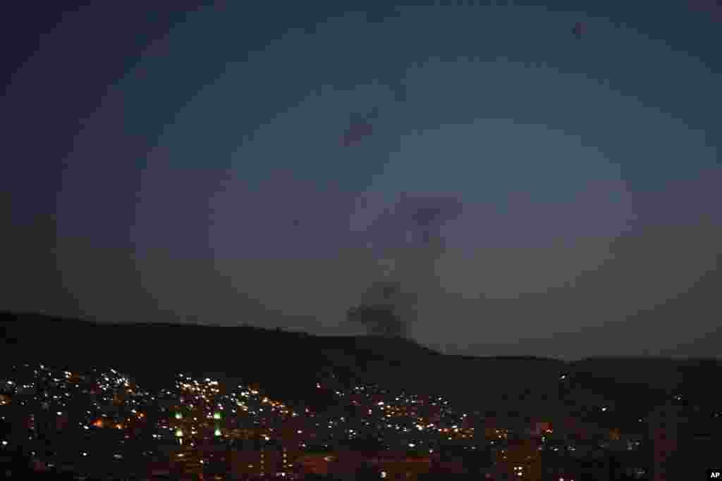 Wannan hotan ya nuna yadda inda aka kai harin ya kasance bayan lugudan wutan