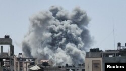 以色列攻击加沙贾巴利亚难民营。（2024年5月18日）