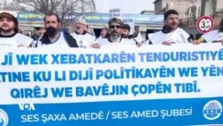 Karmendên KESKê li Enqerê Rewşa Xerab ya Aborî Protesto Dikin