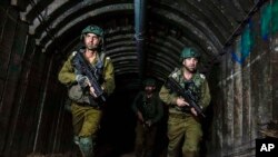 سربازان نیروهای ویژه اسرائیل در تونلی در در غزه- آرشیو   