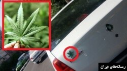 تصویر یک خودروی ایرانی با نشان ماری جوانا