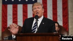 2017年2月28日美国总统川普向国会联席会议发表首场演讲